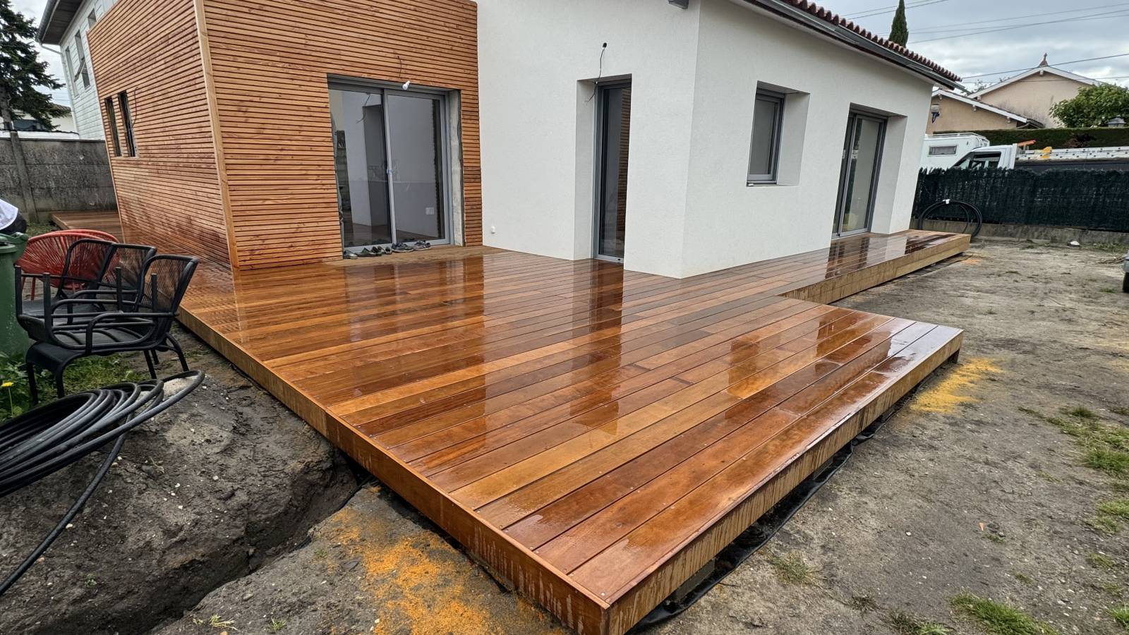 Construction d'une clôture en bois pour une villa proche d'Andernos-les-Bains 33510