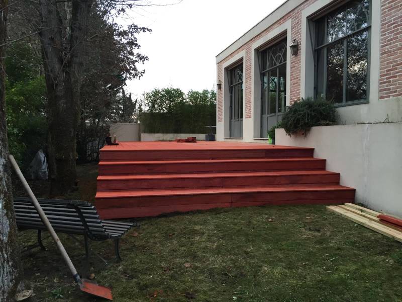 Terrasse bois exotique en Padouk