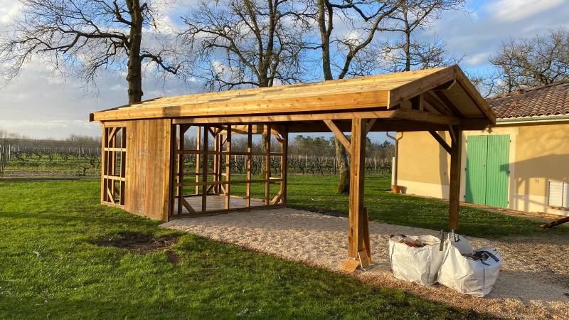 Création d'un abri voiture sur la commune de Budos