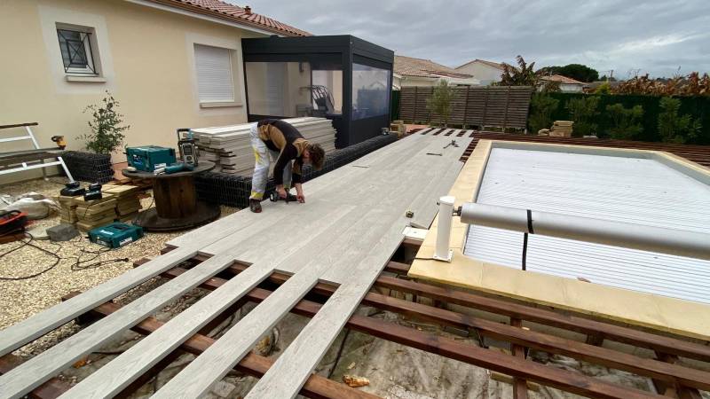 Création d'une terrasse Milboard sur la commune de Toulenne