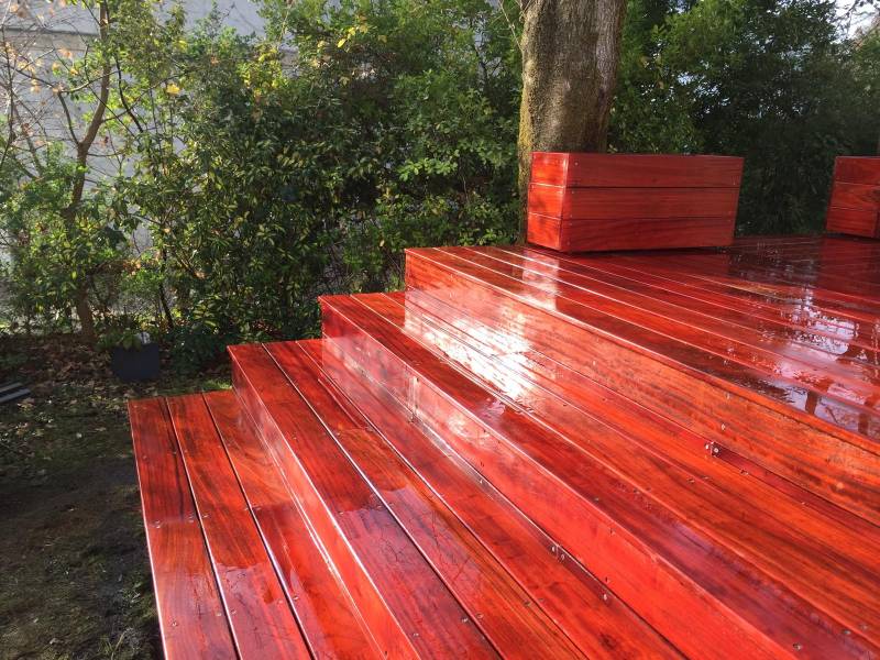 Terrasse bois exotique en Padouk