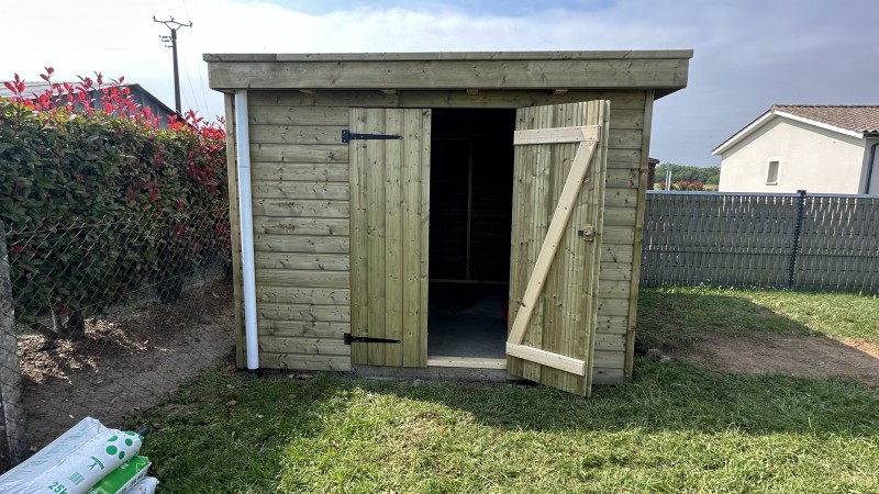 devis abri jardin bois du coté de Podensac proche Langon