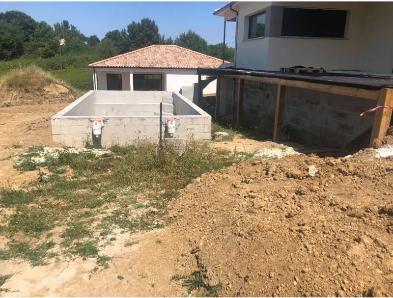 création terrasse bois sur pilotis proche de Langon