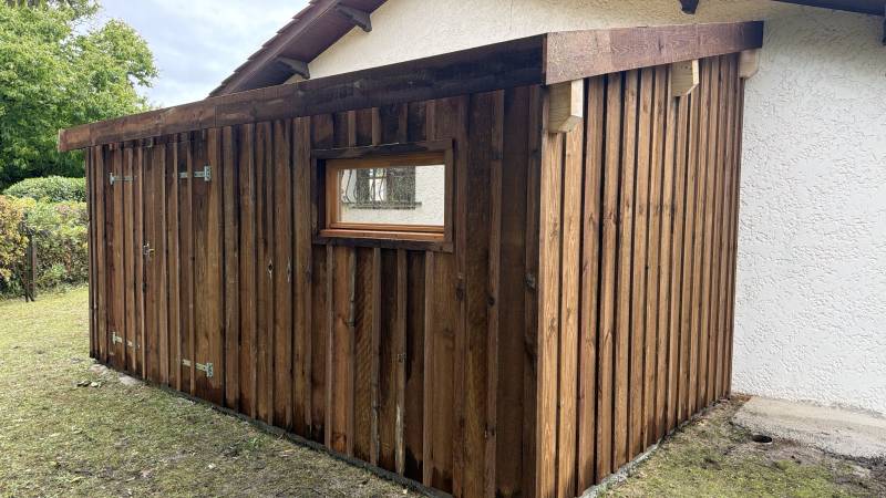 REALISATION D UN BARDAGE EN VOLIGE ET COUVRE JOINT AUTOCLAVE CLASSE 4 PROCHE D ARCACHON