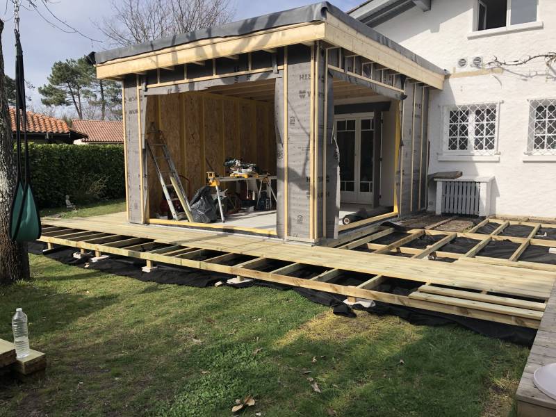 devis pour construire une ossature bois sur mesure proche de Lanton