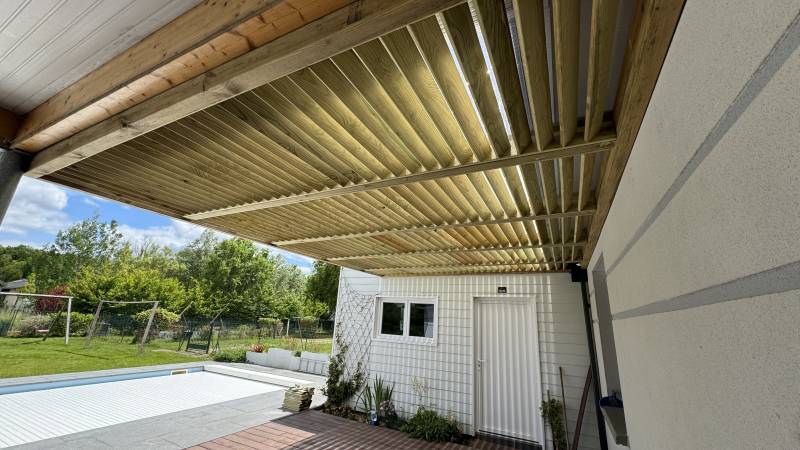 fabrication d une pergola a saint selve