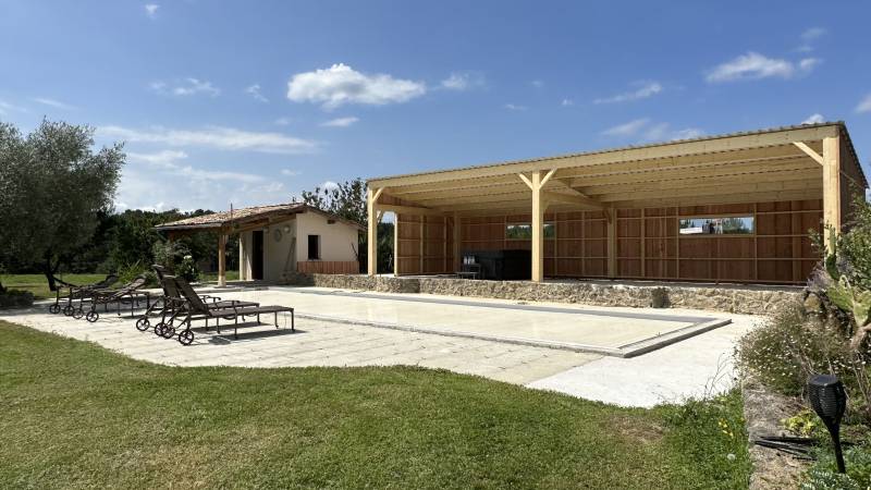 pergola bois construction sur mesure autour de Langon 