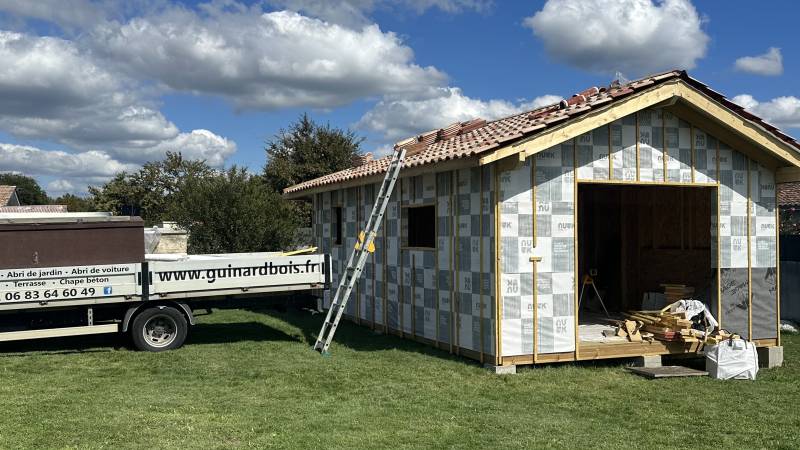 Creation ossature bois a Mios 