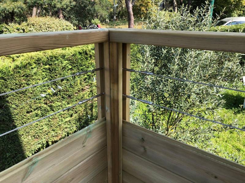 Terrasse avec garde corp 