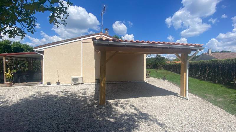 Création d’un Abri voiture mono pente adossé sur la commune de Guillos