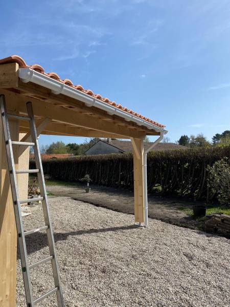 Création d’un Abri voiture mono pente adossé sur la commune de Guillos