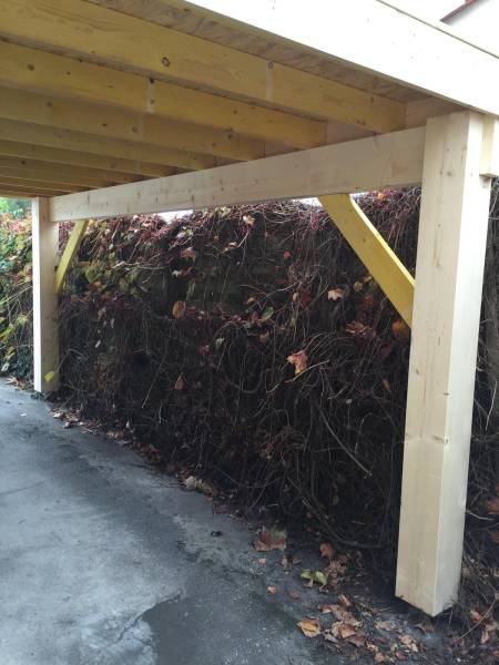 Création d'un abri voiture toit plat à Cestas