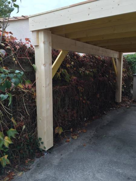 Création d'un abri voiture toit plat à Cestas