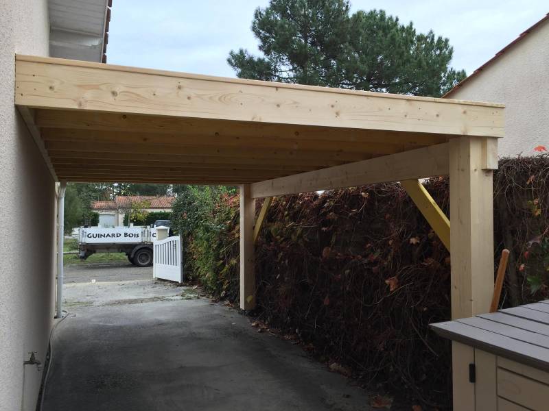 Création d'un abri voiture toit plat à Cestas