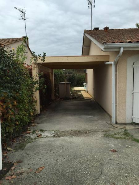 Création d'un abri voiture toit plat à Cestas