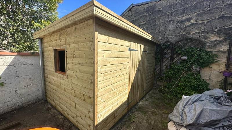 Création d'un abri de jardin toit plat au Bouscat