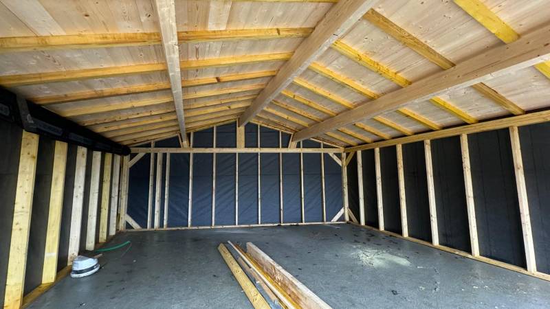 Création d'un double garage en ossature bois à Margaux Cantenac