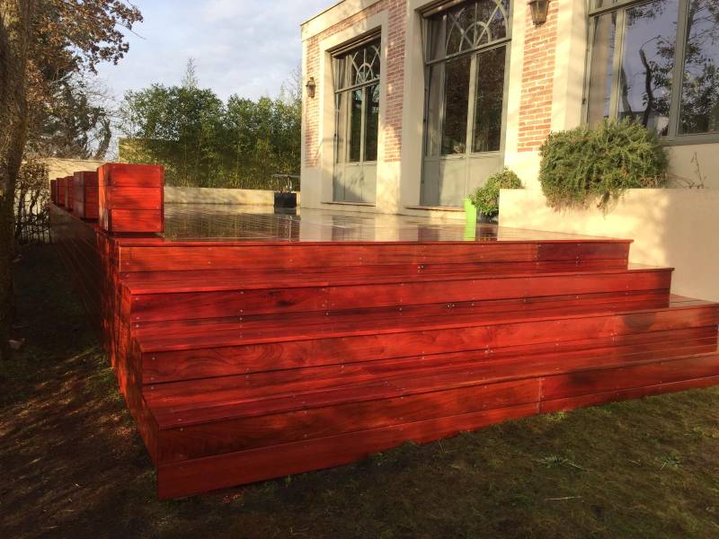 Terrasse bois exotique en Padouk
