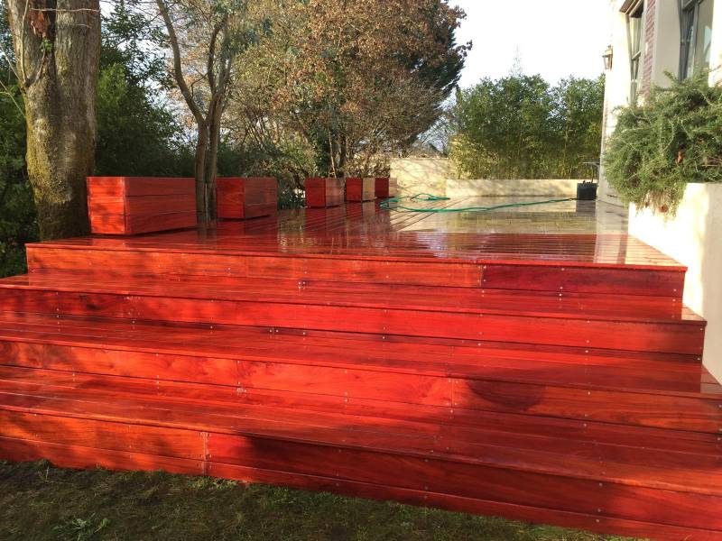 Terrasse bois exotique en Padouk
