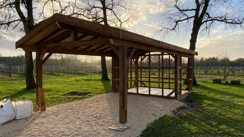 Création d'un abri voiture sur la commune de Budos