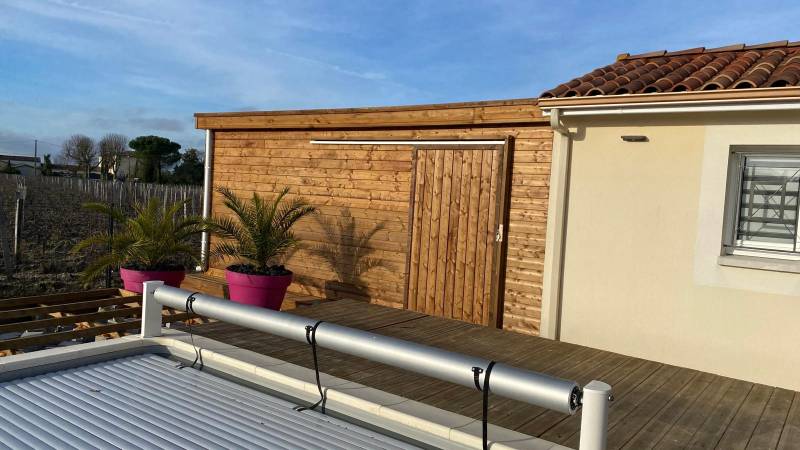 Création d'un abri de jardin toiture plate sur la commune de Toulenne